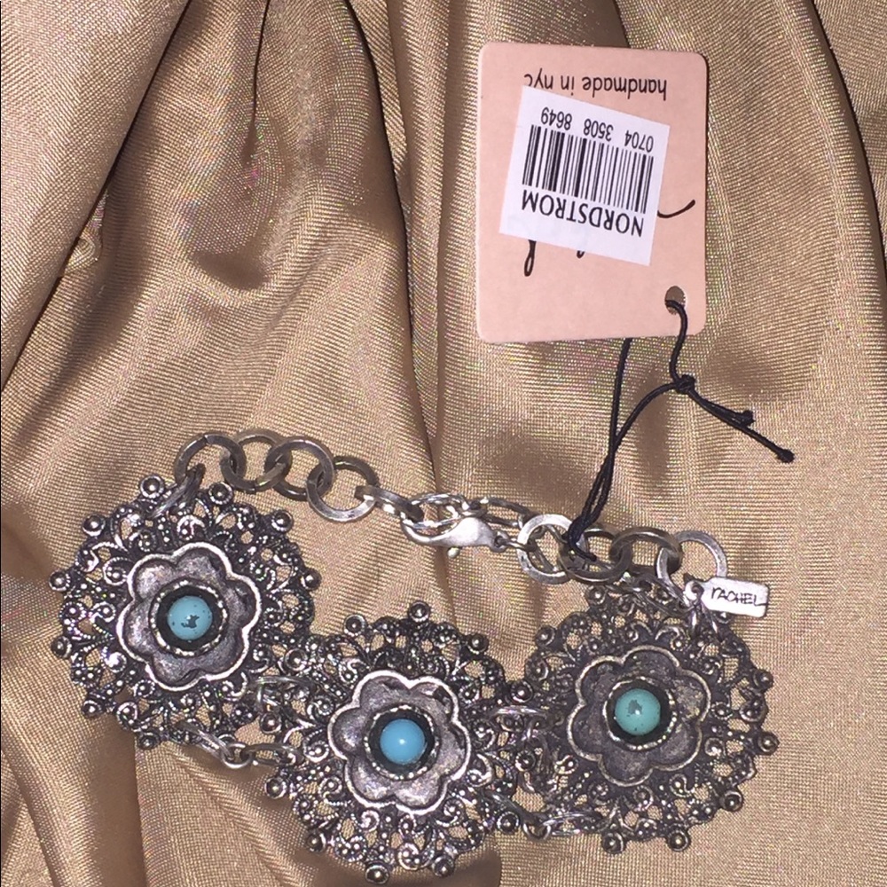Boho Western Fashion Bracelet Turquoise Silver NWT - Picture 8 of 8